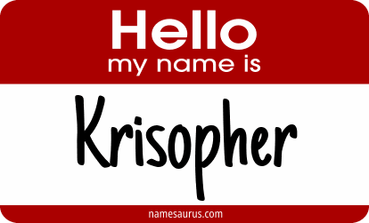 Hello my name is Krisopher png download