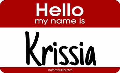 Hello my name is Krissia png download