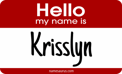 Hello my name is Krisslyn png download