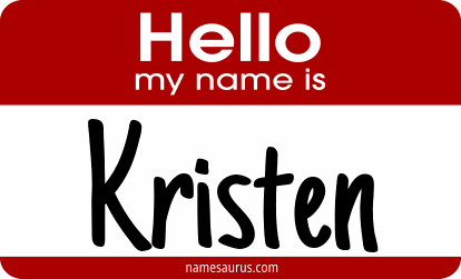 Hello my name is Kristen png download