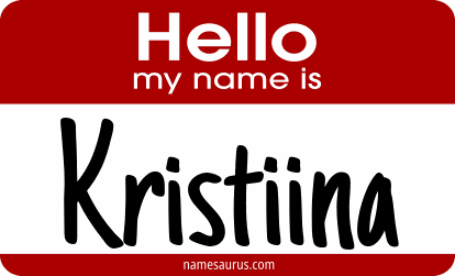 Hello my name is Kristiina png download