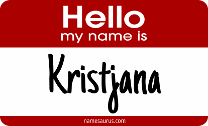 Hello my name is Kristjana png download
