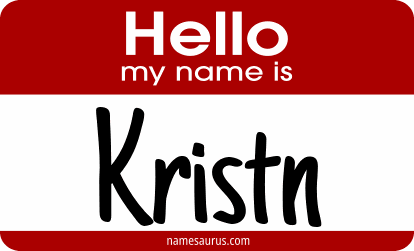 Hello my name is Kristn png download