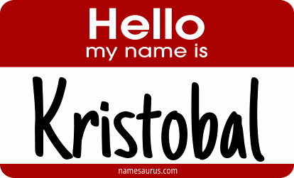 Hello my name is Kristobal png download