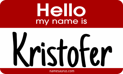 Hello my name is Kristofer png download