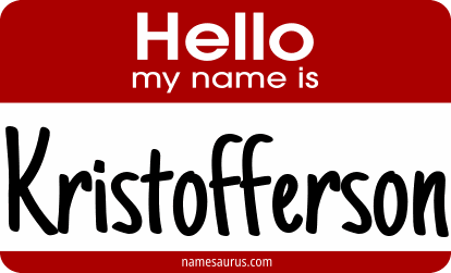 Hello my name is Kristofferson png download