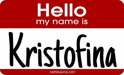 Hello my name is Kristofina png download