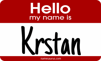 Hello my name is Krstan png download