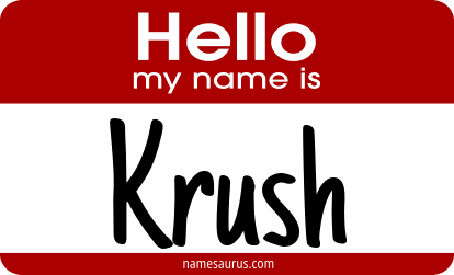 Hello my name is Krush png download