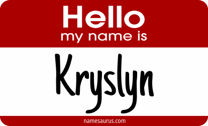 Hello my name is Kryslyn png download