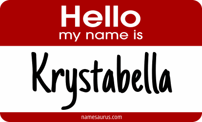 Hello my name is Krystabella png download