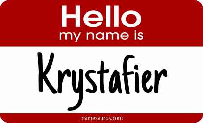 Hello my name is Krystafier png download