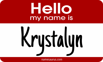 Hello my name is Krystalyn png download