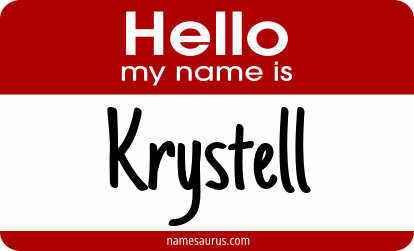 Hello my name is Krystell png download