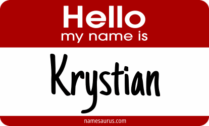 Hello my name is Krystian png download