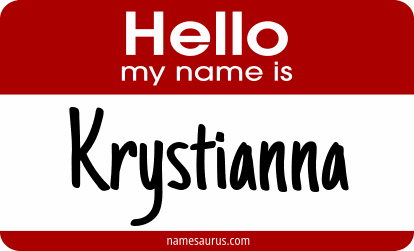 Hello my name is Krystianna png download