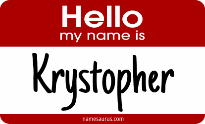 Hello my name is Krystopher png download