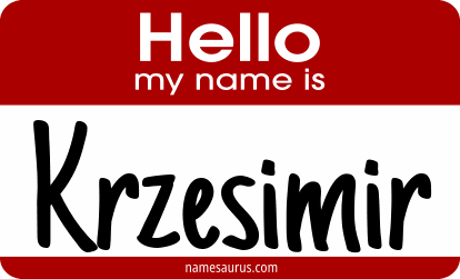 Hello my name is Krzesimir png download