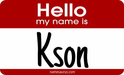Hello my name is Kson png download