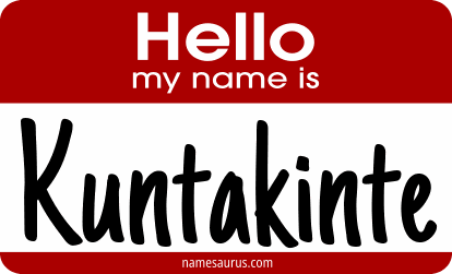 Hello my name is Kuntakinte png download