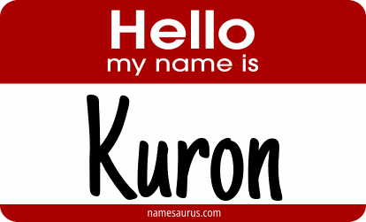 Hello my name is Kuron png download