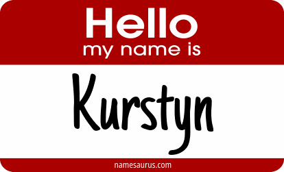 Hello my name is Kurstyn png download