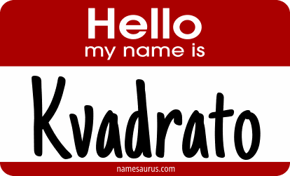 Hello my name is Kvadrato png download