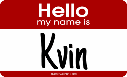 Hello my name is Kvin png download
