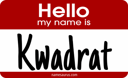 Hello my name is Kwadrat png download