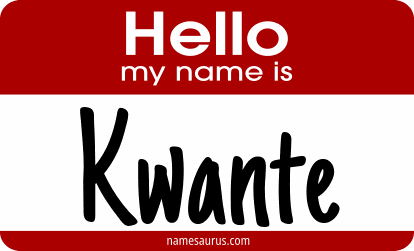 Hello my name is Kwante png download
