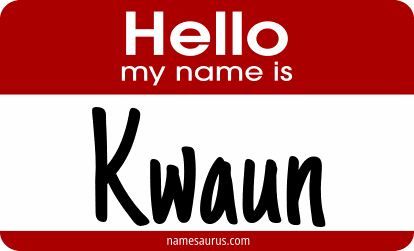 Hello my name is Kwaun png download