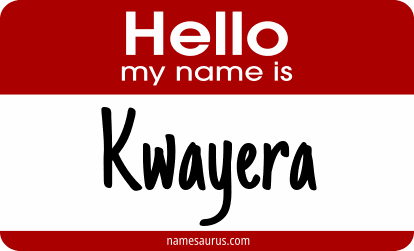 Hello my name is Kwayera png download
