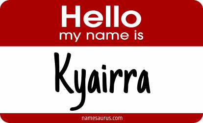 Hello my name is Kyairra png download