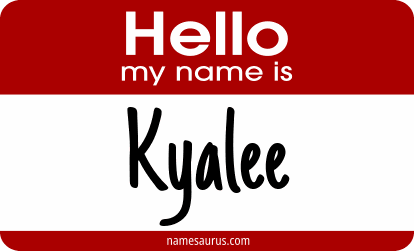 Hello my name is Kyalee png download