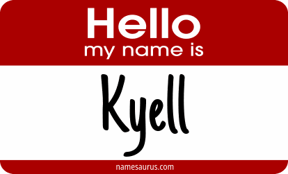 Hello my name is Kyell png download