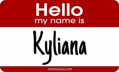 Hello my name is Kyliana png download