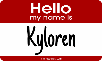 Hello my name is Kyloren png download