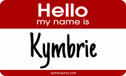 Hello my name is Kymbrie png download
