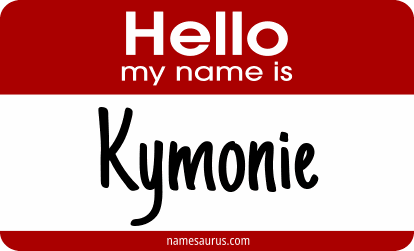Hello my name is Kymonie png download