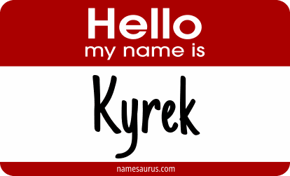 Hello my name is Kyrek png download