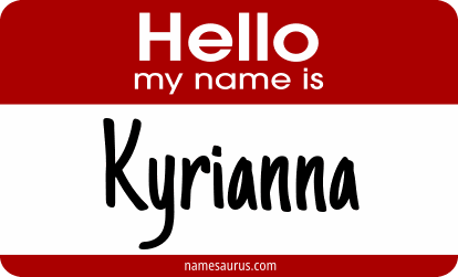 Hello my name is Kyrianna png download