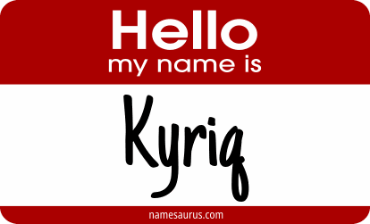 Hello my name is Kyriq png download
