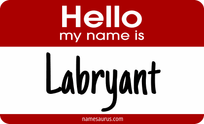 Hello my name is Labryant png download