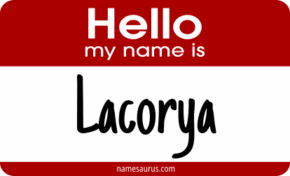 Hello my name is Lacorya png download