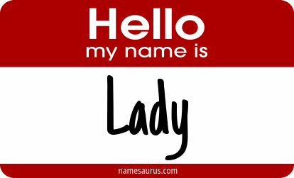 Hello my name is Lady png download