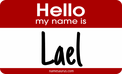 Hello my name is Lael png download