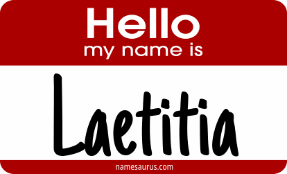 Hello my name is Laetitia png download