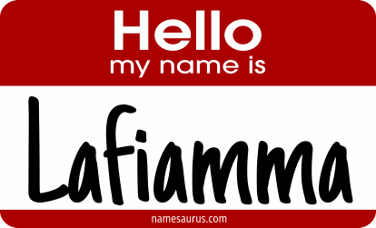 Hello my name is Lafiamma png download