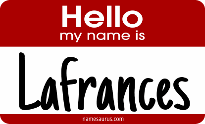 Hello my name is Lafrances png download