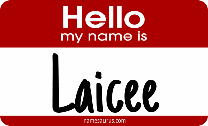 Hello my name is Laicee png download